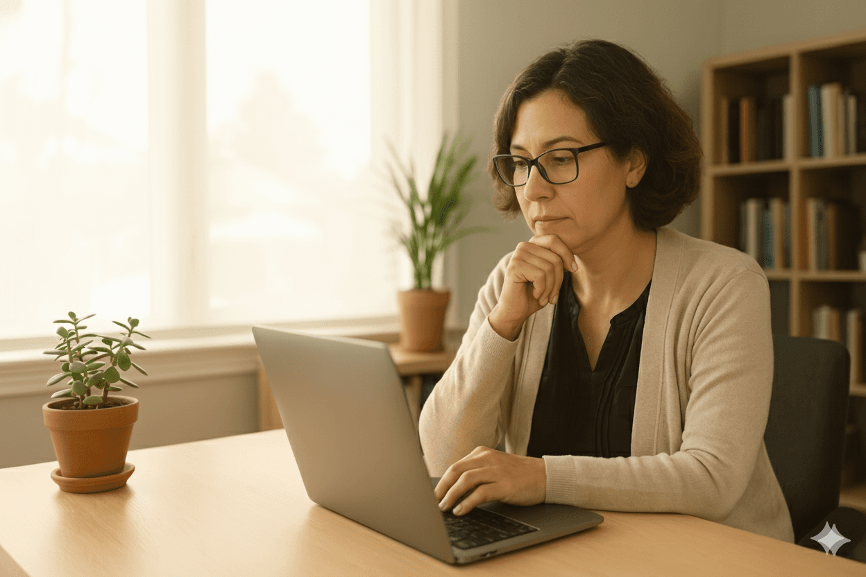 Clinician reviewing patient insights